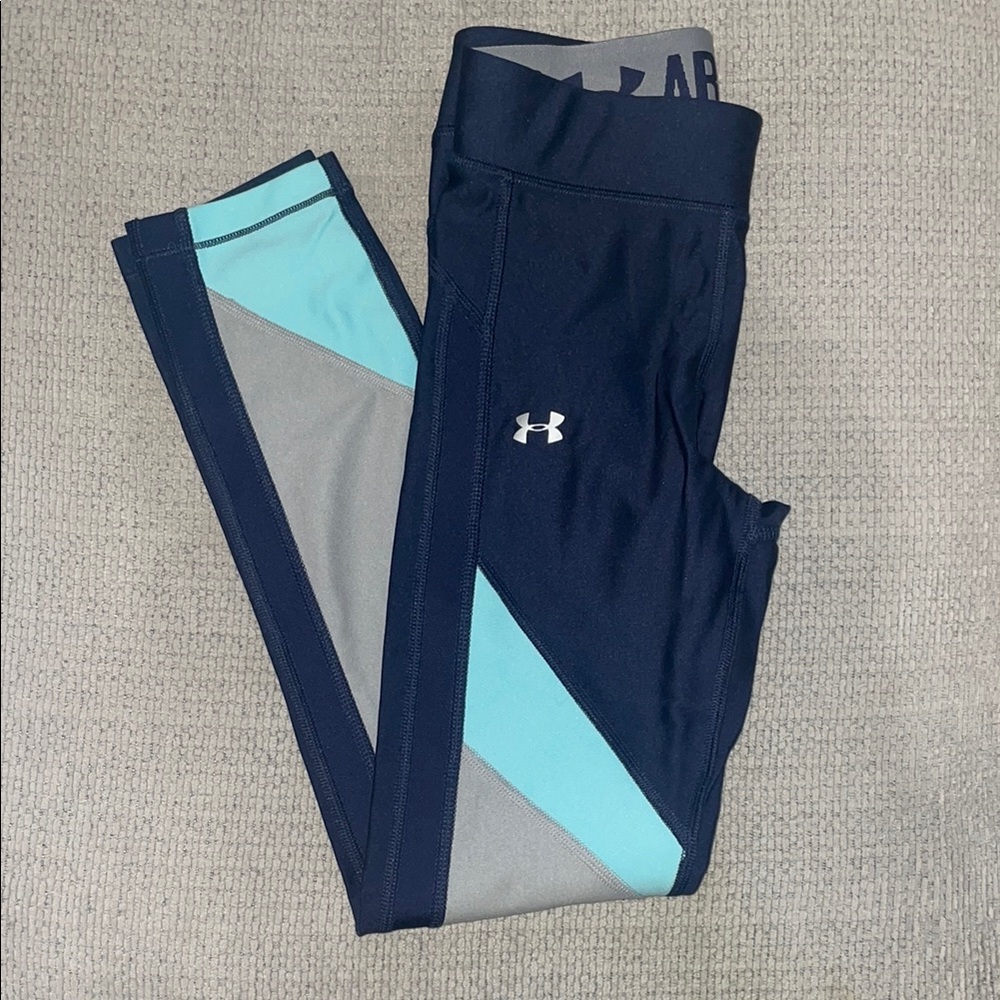 Under Armour Navy and Aqua Leggings